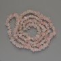 Beads Rose Quartz chip beads, 7x4 mm diameter, 78 cm length, on thread