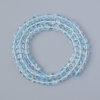 Topaz Beads, Natural Stone, Faceted Cube, 4 mm diameter, 40 cm length on thread