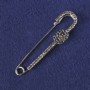 Brooch-pin with Black Rhinestones 71x16mm+