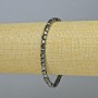 Hematite bracelet - cubes, dark silver color, diameter 4x4 mm ±, length 18 cm ± (stretch)