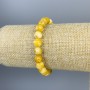 Jadeite bracelet with 8mm faceted beads, length 18 cm, stretch