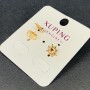 Xuping stud earrings with black crystal, 9 mm ±, 18K gold plating