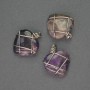 Amethyst Heart Pendant in a Silver Braided Setting, diameter 21x21 mm, length 27 mm