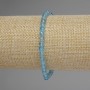 Stretch Bracelet with Faceted Topaz Cube, 4×4 mm, 18 cm Length
