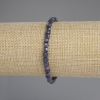 Sapphire Faceted Cube Bracelet, 4x4 mm diameter, 18 cm length