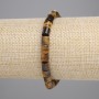 Tiger's Eye Bracelet - Cylindrical Beads, 6x6 mm, Stretch, 18 cm