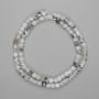 Adularia Moonstone Beads, Faceted Cube 4x4 mm, approx. 38 cm on thread