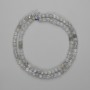 Labradorite beads, faceted cube beads, 4×4 mm, length 39 cm ± on thread