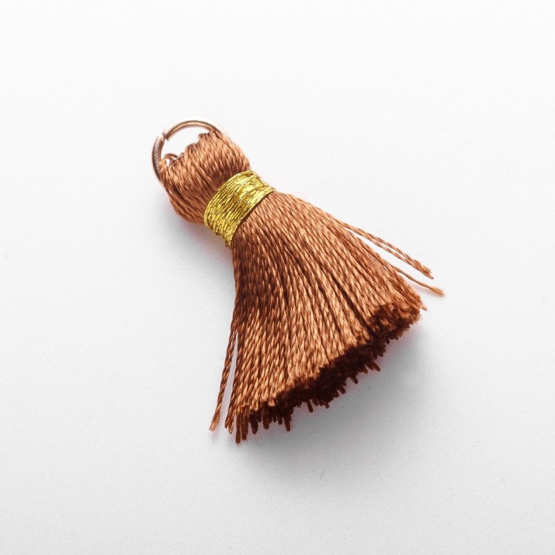 Craft blank: Mini Silk Brush with Ring 'Silk' L cm, 5 mm diameter