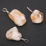 Citrine Pendant in Braided Weave 20x30(+/-)mm