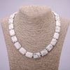 Rectangle Kaolon Natural Stone Necklace, 13x18 mm, 48 cm