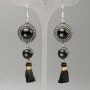 Agate Earrings, diameter about 19.5 mm and 12 mm, length about 8.5 cm