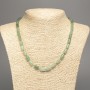Nephrite Necklace, natural stone, smooth cylindrical beads, diameter 10×6 mm ±, length 50 cm