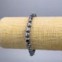 Hematite Barrel Bracelet, bead diameter 8×7×5 mm ±, length 18 cm (stretch)