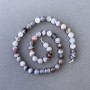 Botswana agate beads, natural stone, smooth round bead, diameter 8mm±, length 39cm±